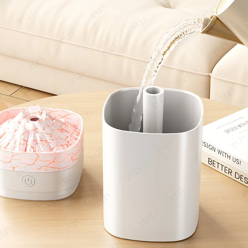 USB 무소음 화산형 가습기 고급 야간 조명 가습기 나노 분무 보습 가습기
