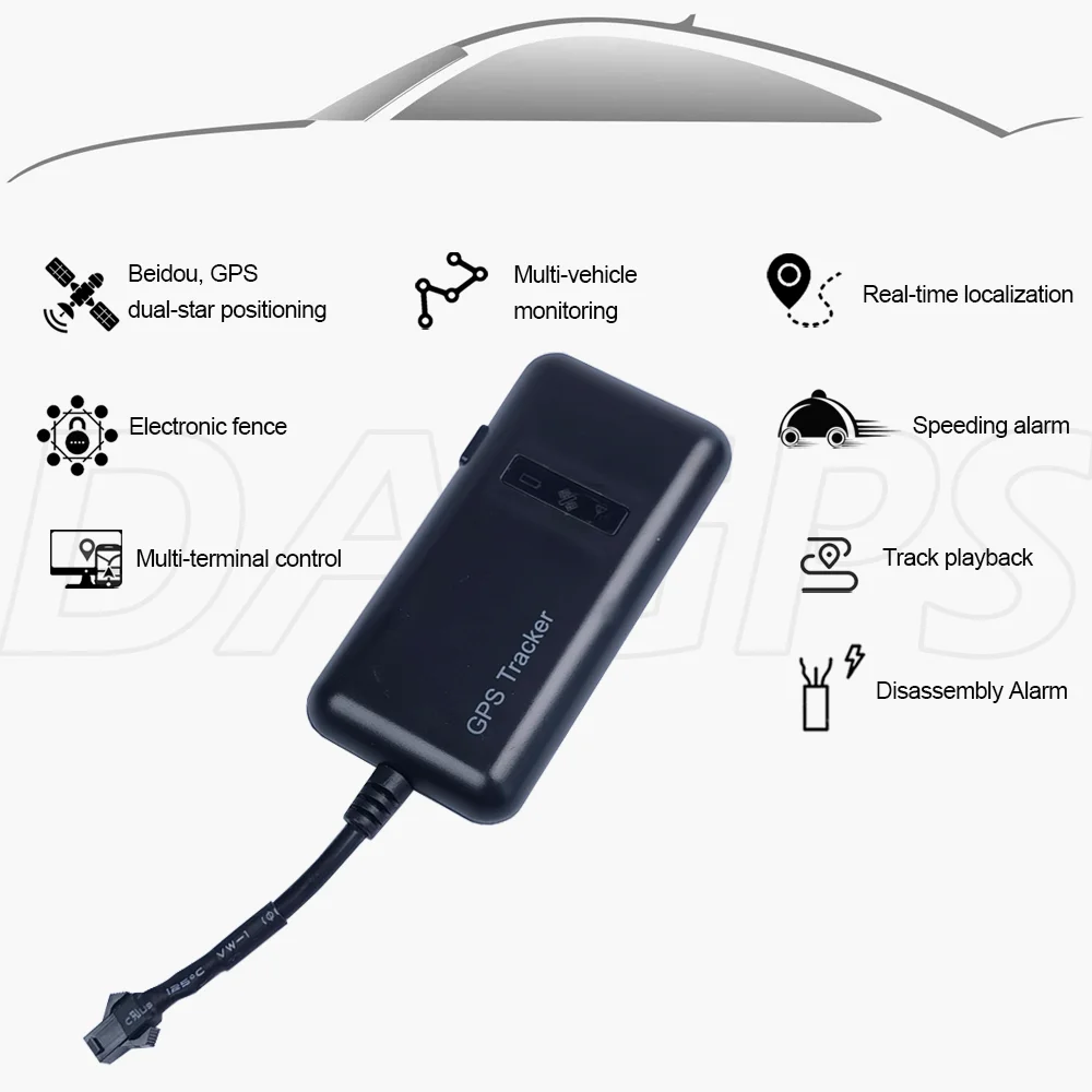 DAGPS Original Quad band Motocycle car gps tracker gt02a google link real time tracking