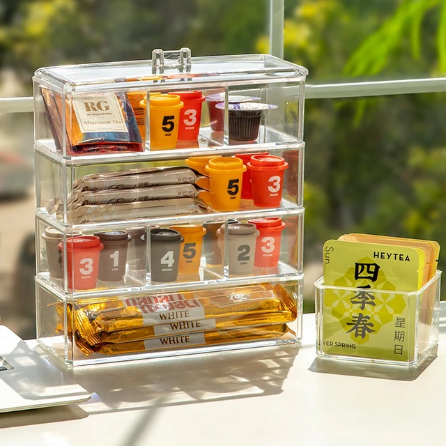 Transparent Tea Box Transparent Tea  Acrylic Multi-function Box - Tea Bag  Organizer - Aliexpress