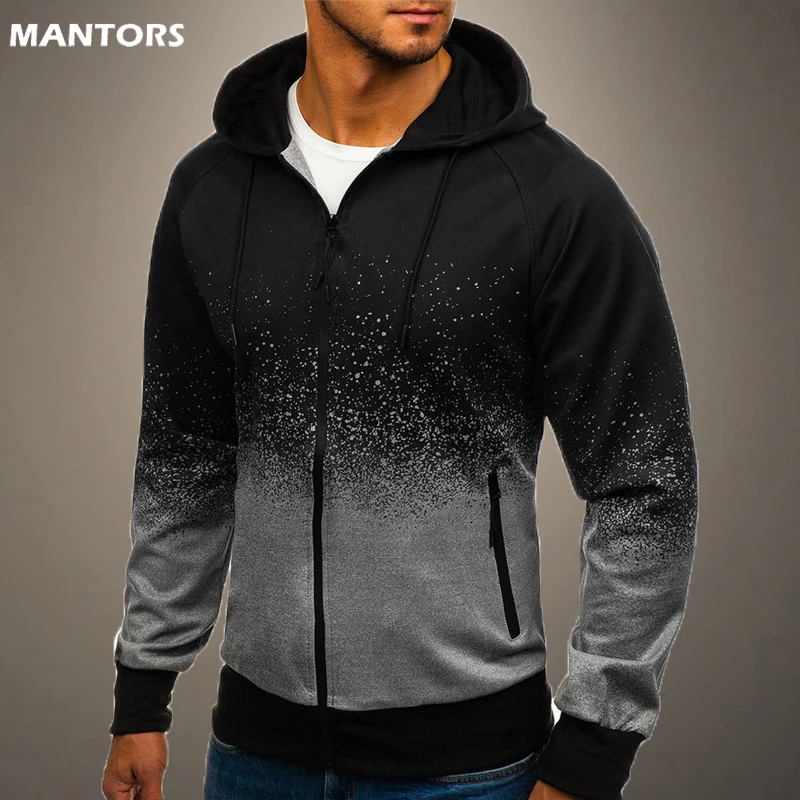 

2023 New Mens Casual Zipper Jackets Hooded Coats Sweatshirts Male Fashion Bomber Hooded Jacket Coats Male Outwear Slim Fit Hoody