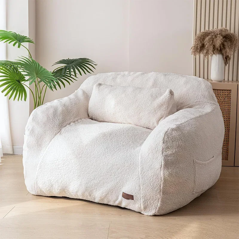 Rremovable cover lazy outdoor sofa single giant bean bag chair with pillow