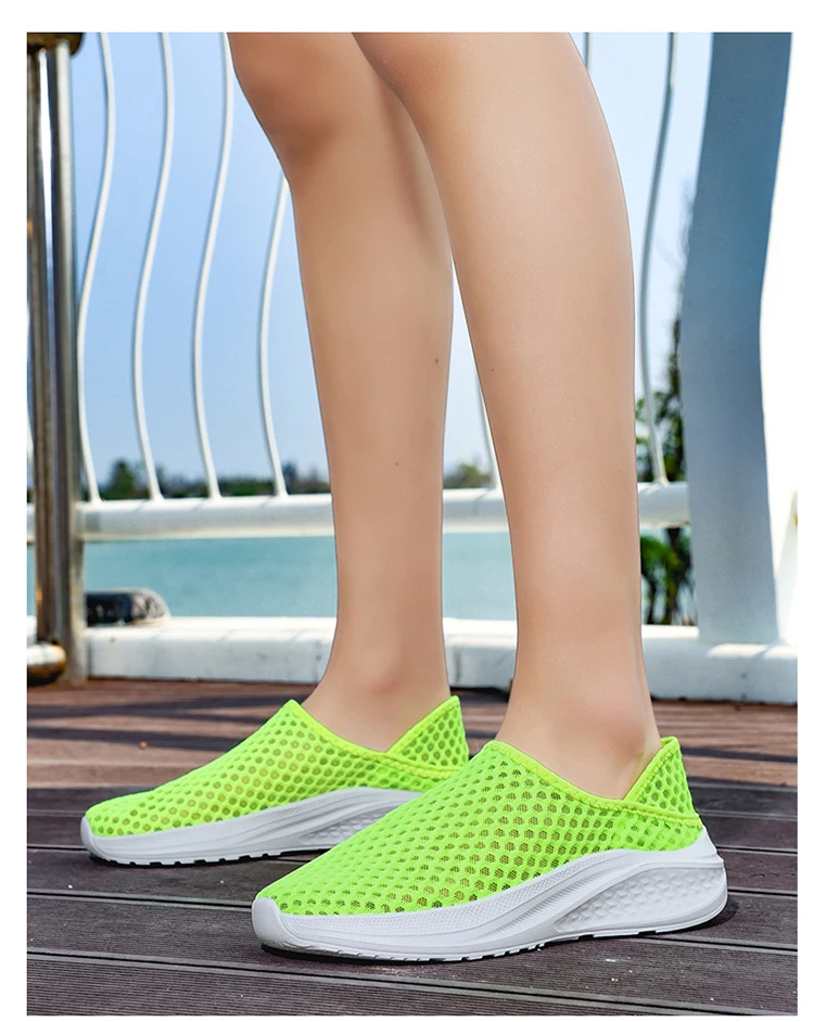 Women Men Summer Mesh Shoes Men's Sneakers Breathable Lightweight Running Shoes Slip on Outdoor Women's Sports Tennis Shoes