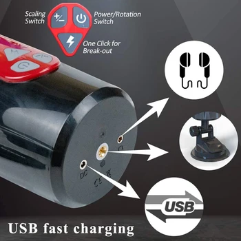 Automatic Male Masturbator Cup Blowjob Vibration Rotation Telescopic Sucking Vagina Masturbation Penis Oral Sex Toys For Adults
