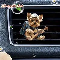 Hoodie Puppy Car Air Outlet Clip Decor Aromatherapy Sheets Solid Air Freshener 2D Flat Cartoon Auto Interior Ornaments - Image 3