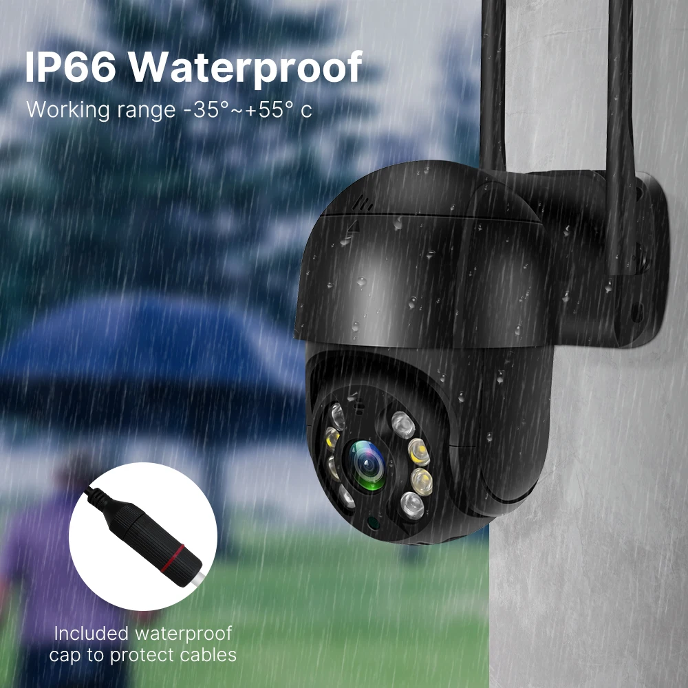 8MP 4K WiFi Surveillance Camera Smart PTZ 5X Digital Zoom Night Vision Human Detection IP Camera Security Protection SOVMIKU surveillance camera