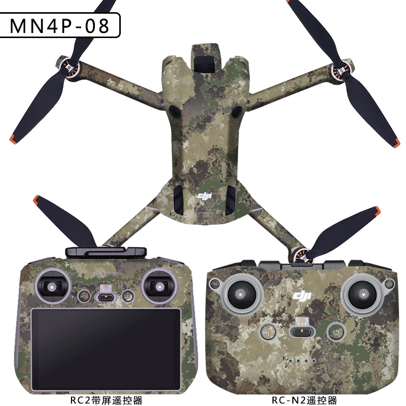 for DJI Mini 4 Pro Sticker RC 2 Skins Flat Protector Cover Anti-Scratch Waterproof RC-N2 PVC Sticker For mini 3 pro Accessories