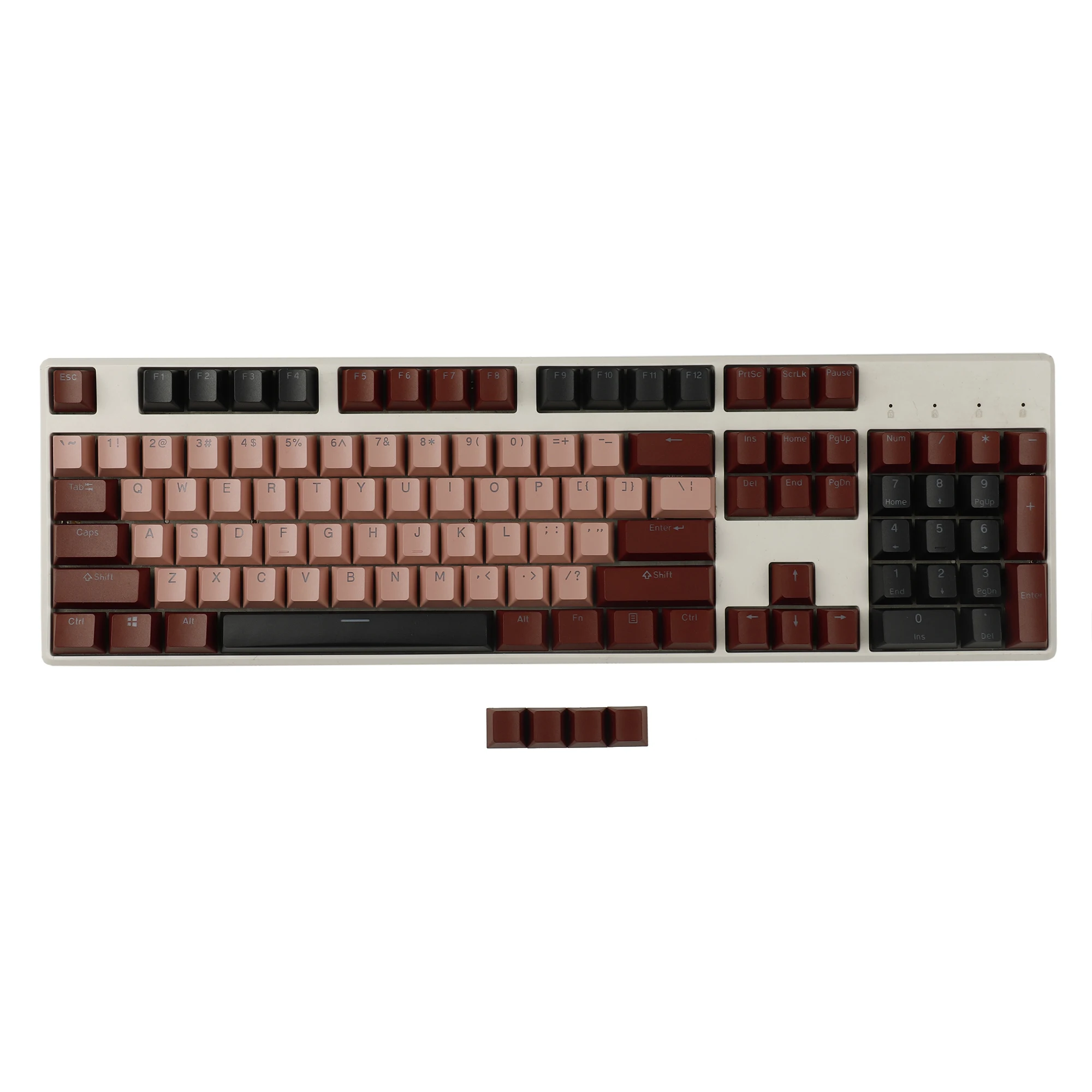 

YMDK 108 PBT Вишневый профиль двойная подсветка блестящая через клавиши с подсветкой для стандартной механической клавиатуры ANSI 104 87 61 MX
