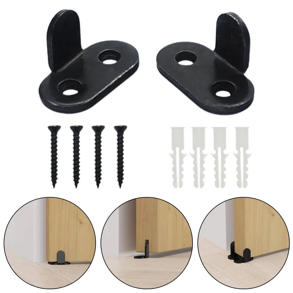 Description Picture 5 of item2pcs Heavy Duty Sliding Barn Door Floor Guide Adjustable Roller Swing Stopper For Bottom Of Sliding Door Hardware Accessories