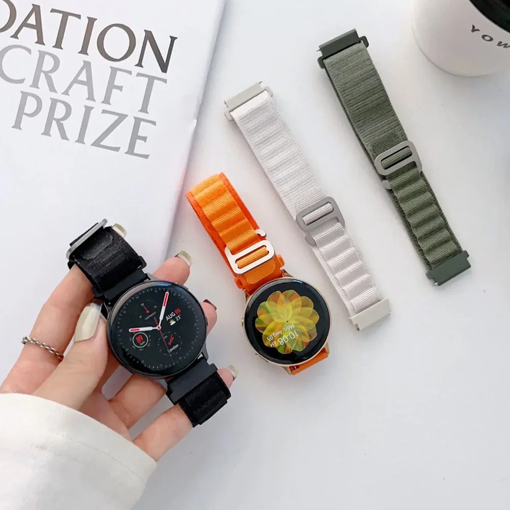 Durable Nylon Loop Strap - Sport Wristband for Smartwatch 22mm Band Accessories