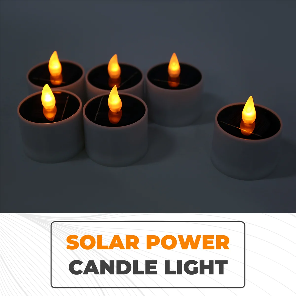 BAAU Solar Candle Light Waterproof Flameless Outdoor Get-Together Candle Light Garden Patio Decorative