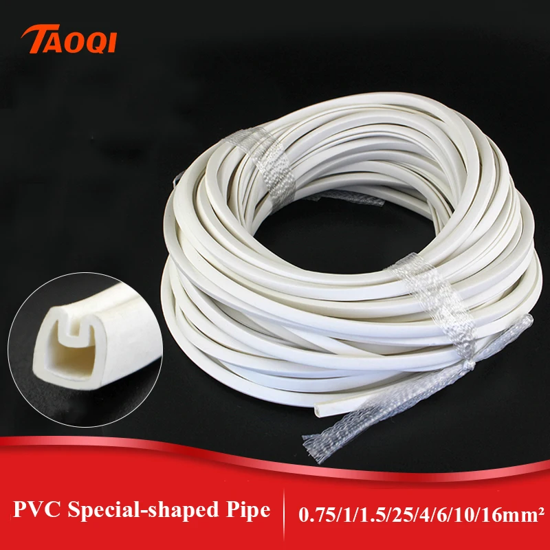 

0.75-16mm2 Blank special-shaped number tube, handwritten label tube, concave PVC identification sleeve, wire number tube 4.5-18M