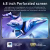 A73 Phone,Smartphone Android,6.8 inch,8GB RAM,256GB ROM,Dual SIM,Mobile phone,Google Play Store,13+32MP,6800mAh,Cellphones 3
