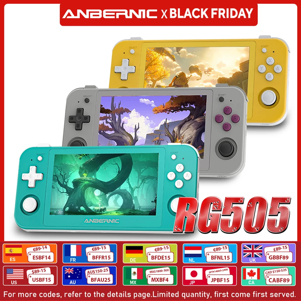 ANBERnic-新しいポータブルゲームコンソールRg505,Android 12システム