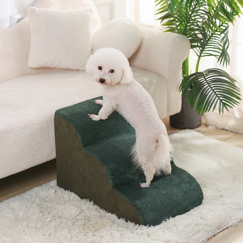 Scale Per Cani E Gatti Con Gradini Antiscivolo – 3, 4 O 5 Gradini, Rivestimento In Velluto Lavabile, Supporto Fino A 50 Kg