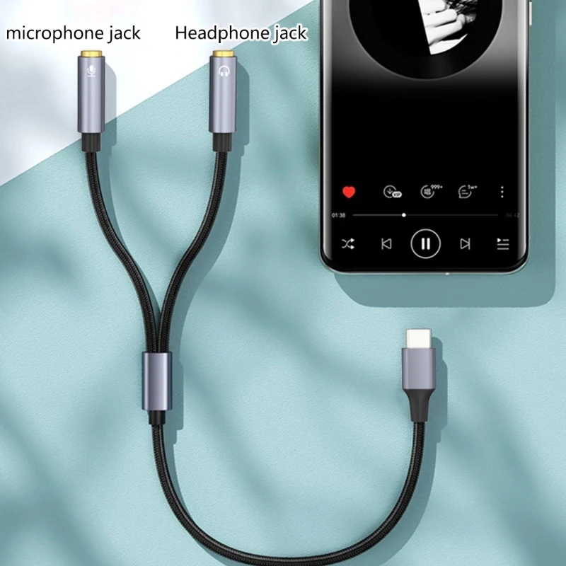

Headsets Mic Splitter Adapters 3.5mm/USB Headphones &Mic Adapters 3.5mm Male to 3.5mm Female Cable Enjoy Clearly Sound