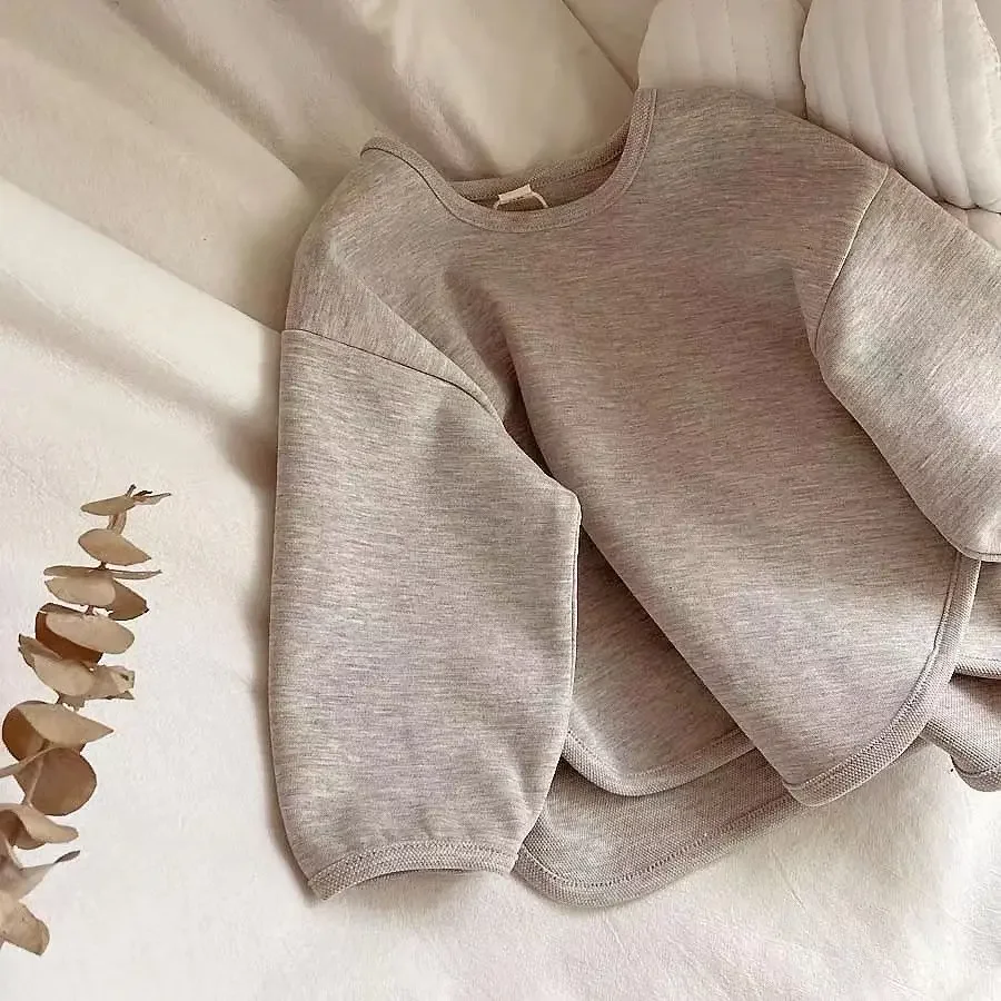 Autumn Baby Long Sleeved T Shirts Fashion Boys Top Children Korean Solid Color T-shirt Baby Girls Tee Children Clothes Kids 4