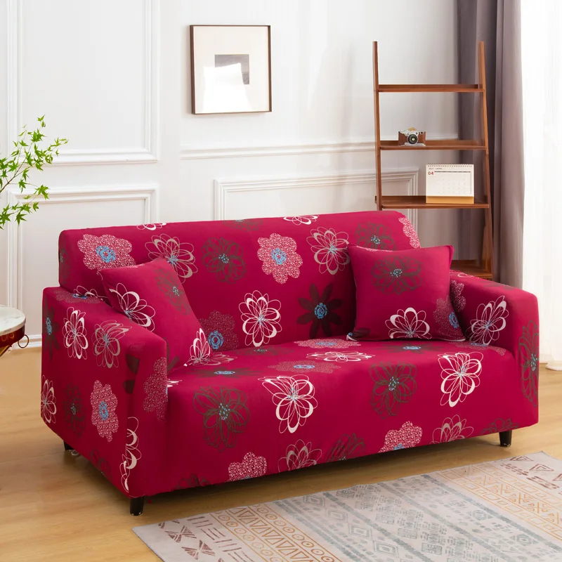 thumbnail image 1 of Funda de sofá elástica con estampado Universal, cubierta protectora de muebles de poliéster con funda de almohada, Loveseat, 1 unidad, 1 of 5