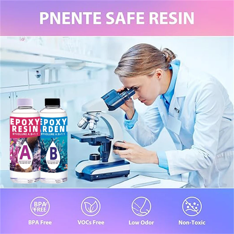 High-Gloss Bubble-Free Epoxy Resin Kit with Accessories for Art and Craft Creations