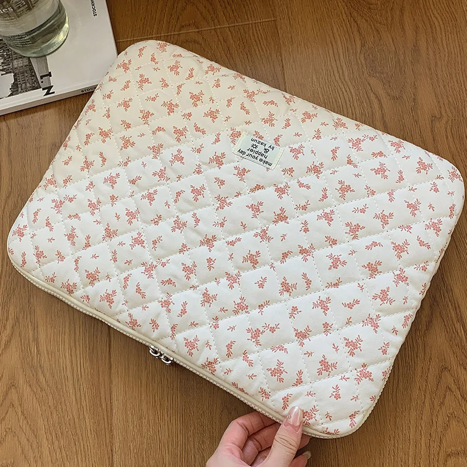 Floral Padded Tablet Laptop Bag for Protection