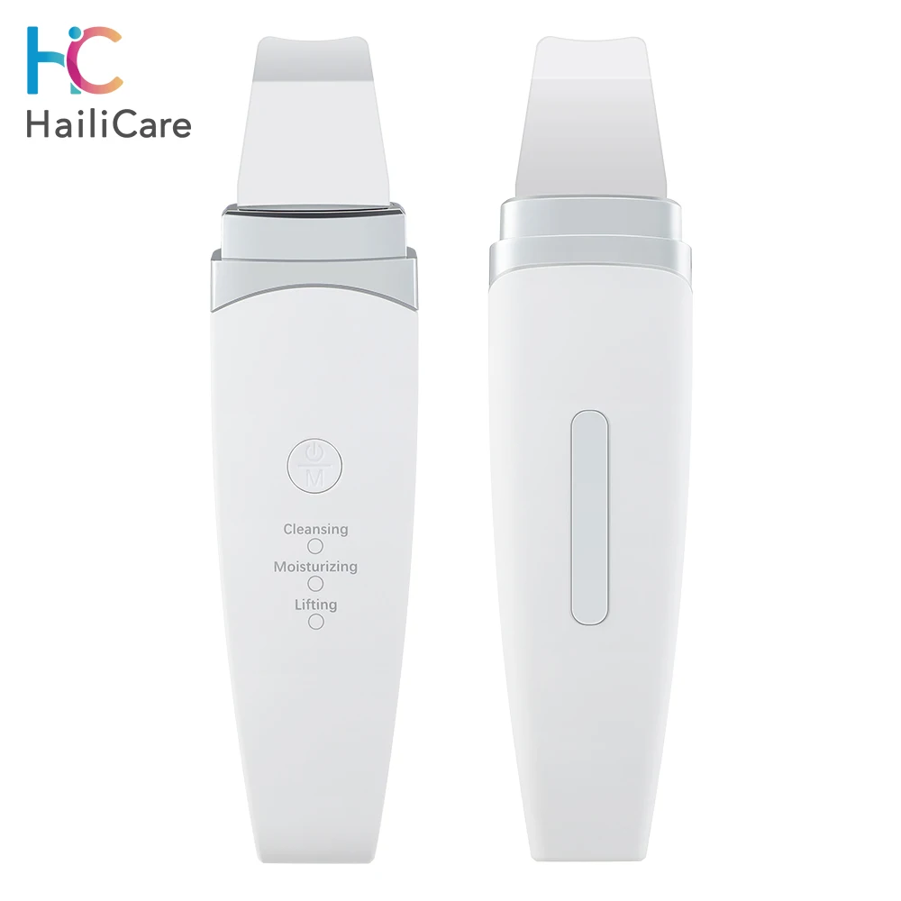 New Ultrasonic Skin Scrubber Facial Spatula Blackhead Remover Deep Face