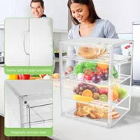 Armoire de boulangerie à 4 niveaux réglable et détachable pour différentes tailles de marchandises au four, vitrine de pain en acrylique hautement transparente 4