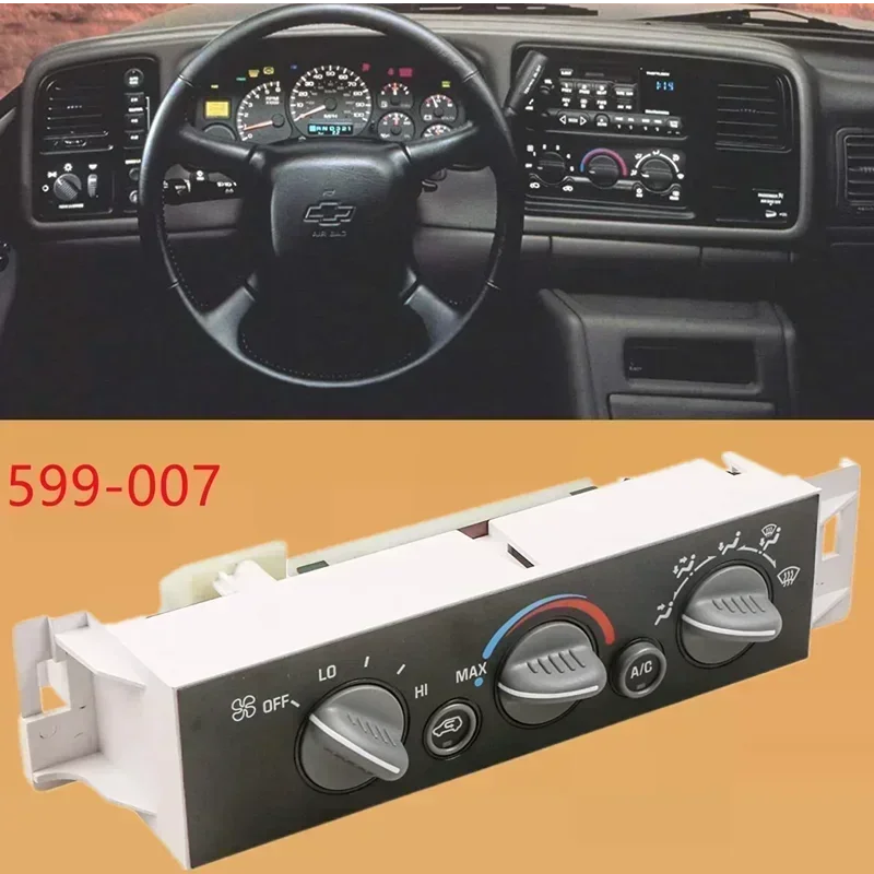 Heater AC Control climate Panel Switch for 1996-2000 Chevy GMC C1500 K1500 C1500 C2500 C3500 K1500 K2500 K3500 599007 16231175