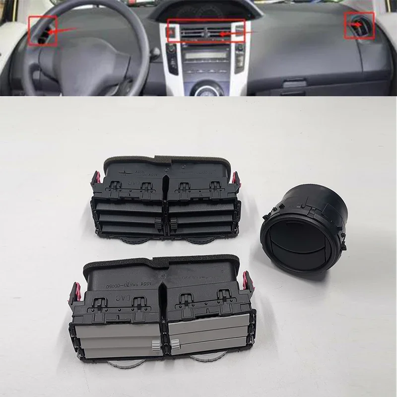 Auto Anteriore Sinistra Destra Centrale Cruscotto Centro Condizionatore Uscita Air Vent A/C per Toyota Yaris 2008 2009 2010 2011 2012 2013
