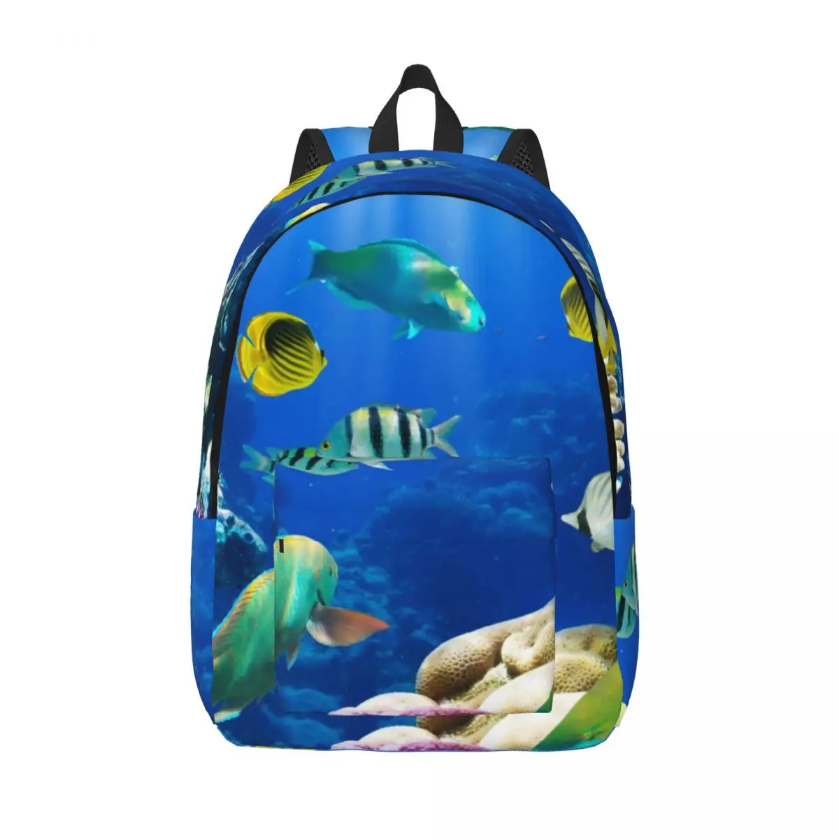 

Рюкзак с тропической рыбой для мужчин и женщин, школьный ранец для ноутбука большой вместимости