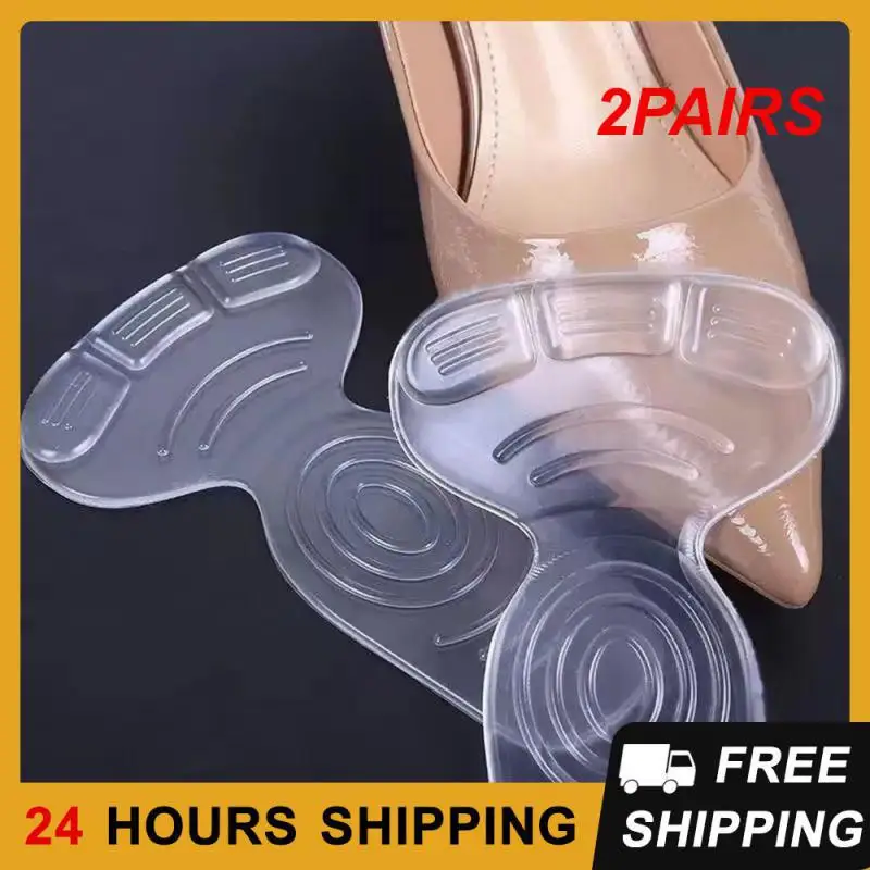 

2PAIRS Ladies Heel Pad T Shape Gel Material Anti-slip Anti-pain Heel Pad Apparel Anti-wear Foot Stickers Soft And Wear-resistant