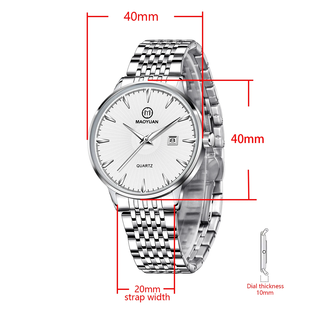 2025 New Maoyuan Luxury Watch Business Waterproof Male Clock Luminous Date Stainless Steel Square Quartz Men Watch reloj hombre 6