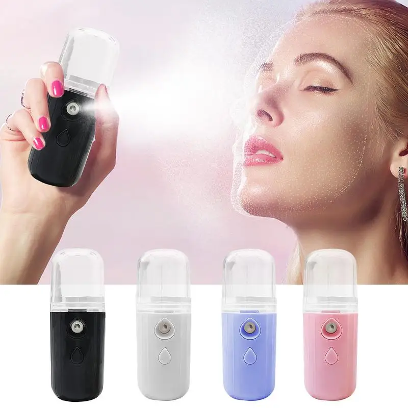 Nano Mist Sprayer Mini Handy Moisture Spray Facial Steamer Mist Beauty for Moisturizing Rechargeable Skin Care Facial Humidifier