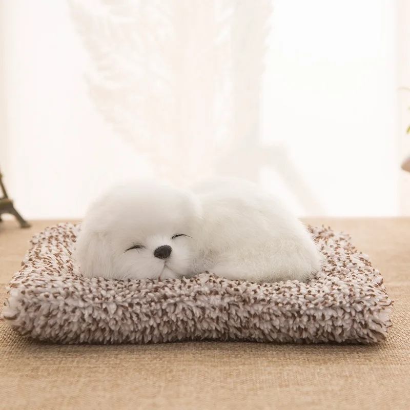 Charming Plush Puppy Ornament for Home and Car Decoration