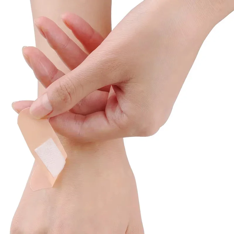 PE Band-Aid Breathable Adhesive First Aids Medical Bandages Patch Cushion Wound Hemostasis Stickers 100Pcs