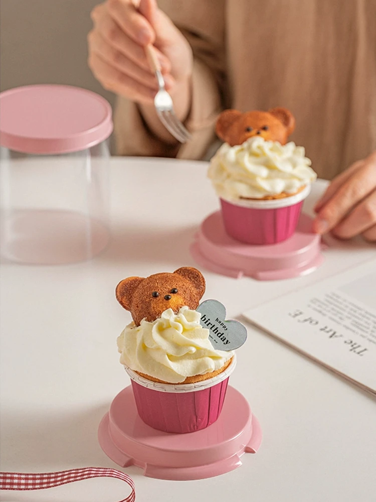 Ins Sle Handheld Paper Cup Cake Paaging Box  2 Inch Madeleine Mousse Cake round Dert Paaging Box Kitchen Cooking...