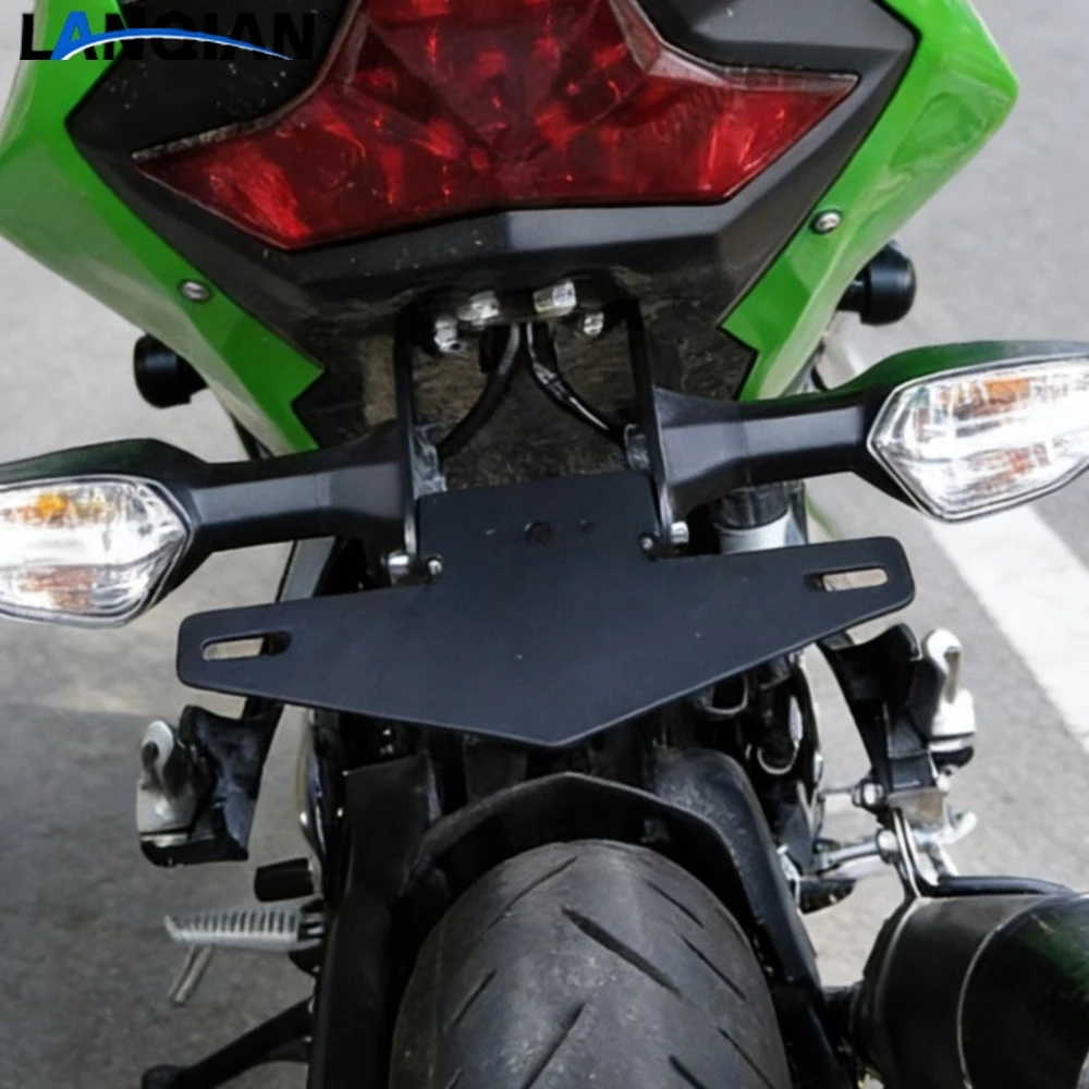 Z400 라이센스 홀더 브래킷 프레임 테일 타이디 엘리미네이터 (가와사키 닌자 400/250 닌자400 250 2018-2024 오토바이 액세서리)