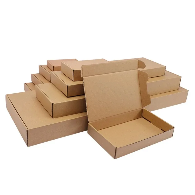 10 pcs super hard white/brown multi-size brown carton packaging wedding party gift chocolate candy event gift box 3