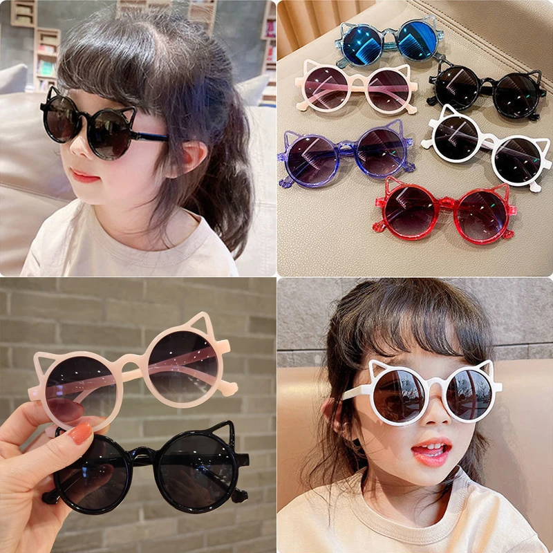 Kids Cat Sunglasses - White