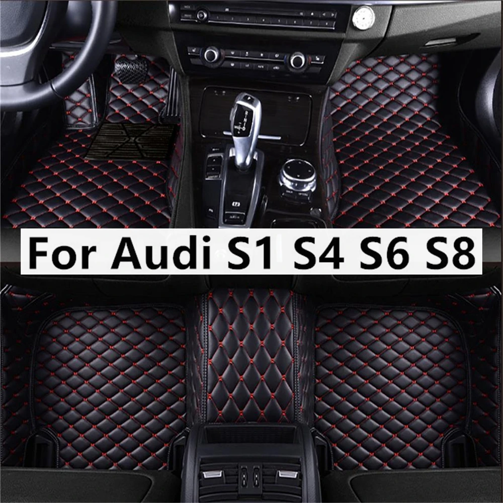 

Solid Color Diamond Custom Car Floor Mats For 2018 Years Audi S1 S4 S6 S8 Auto Carpets Foot Coche Accessories