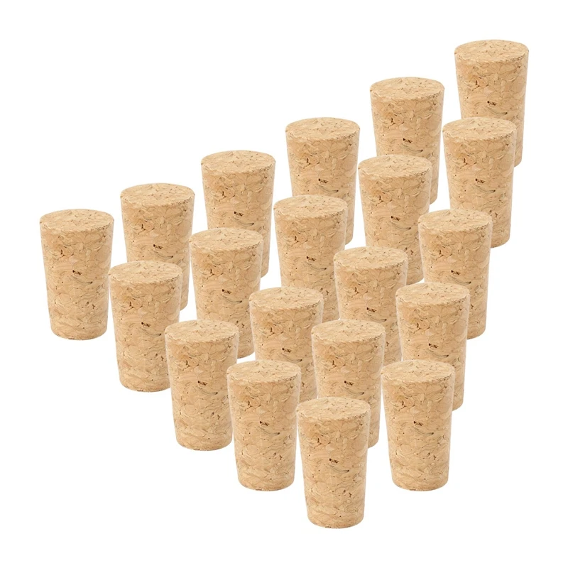 120Pcs/Lot Wood Corks Wine Stopper Wood Bottle Stopper Cone Type Wine Bottle Corks Plug Sealing Cap Beer