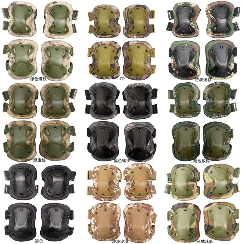 Tactical Knee Pad Support Elbow Protector CS Military Army Airsoft Outdoor Protective Knees Pads Sport Hunting Kneepad Safe Gear