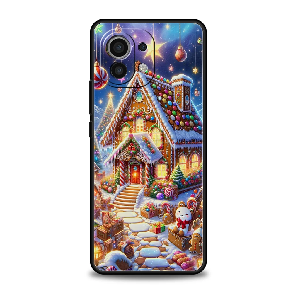 Festive Shockproof Silicone Phone Case Cover - New Year & Christmas Edition