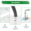 Freestanding Plastic Laundry Sink with Washboard Indoor and Outdoor Utility Sink with Cold and Hot Water Faucet 5