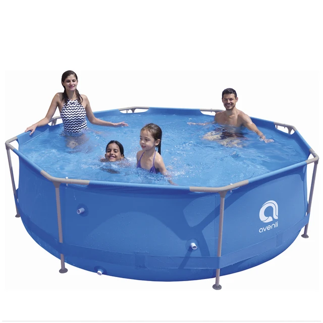 Jilong Avenli 17798 12 Foot x 30 Inch Round Metal Frame Above Ground  Outdoor Backyard Swimming Pool - AliExpress