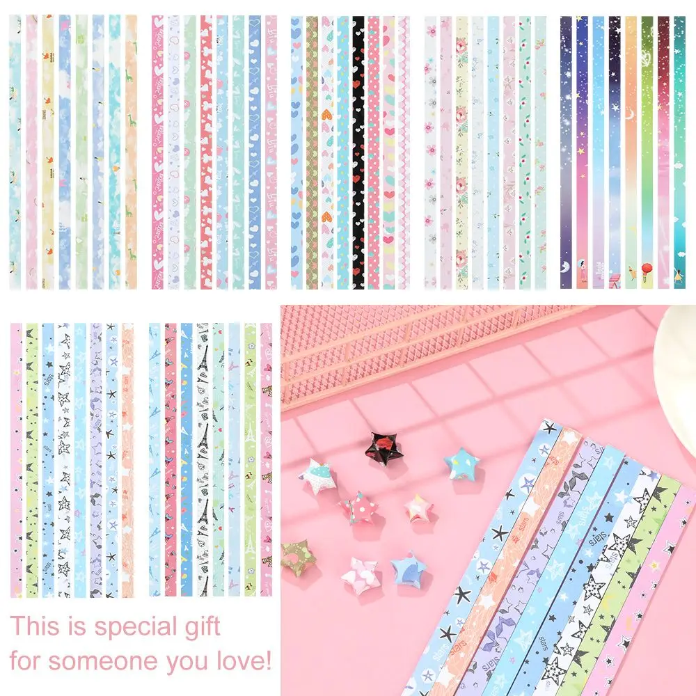 Mix-Color Set Home Decor Folding Lucky Star Paper Strips