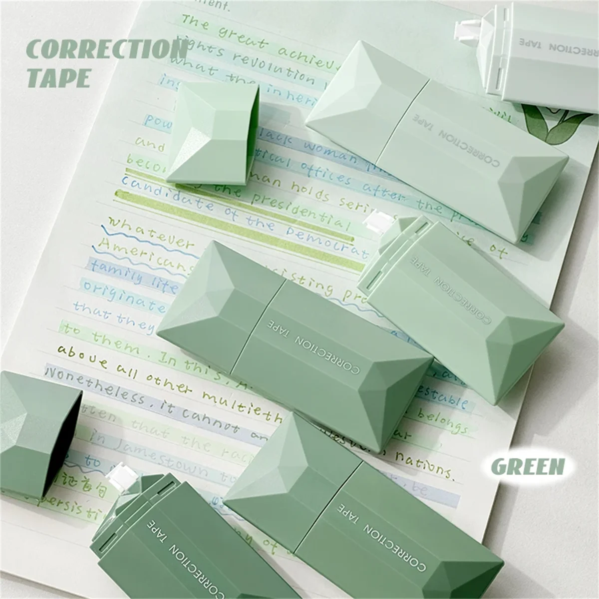 Correction Tape WQN 6pcs/pack 5mm*6m Cute Error Correction Tape Student Error Eraser Tape Pen Type School Office Supplies Creative Stationery
