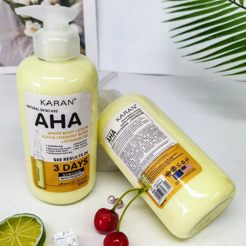 500ml Fruit Acid VC&VE Bleaching Body Cream Skin 3 Days Fast Whitening Moisturizing Body Lotion Skin Lightening Cream Body Care 3