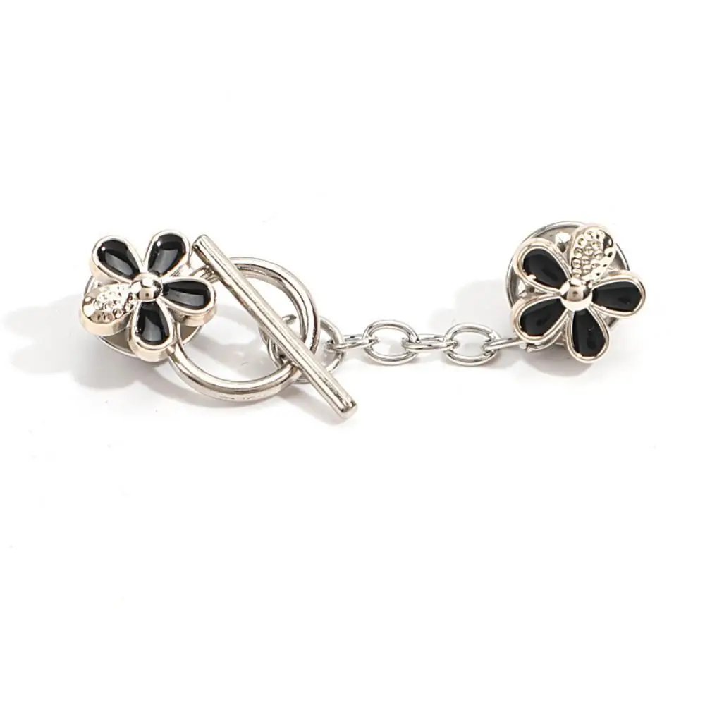 Women's Tighten Waist Brooches Cardigan Detachable Nail-Free Pin Pearl Brooch Fixed Close Neckline Decorative Brooch