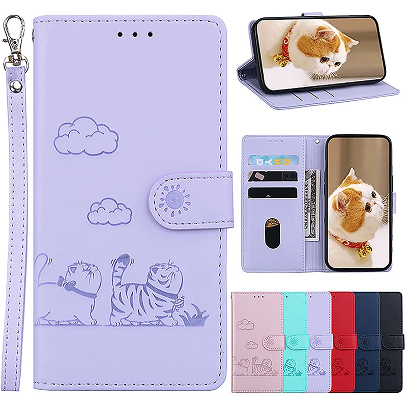 Leather Flip Wallet Case with Stand Function and Enhanced Protection