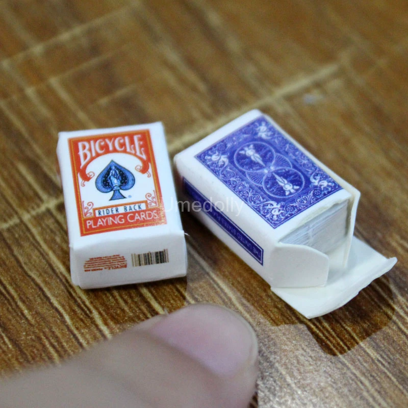 1 Set 2 Boxes Mini 1/12 Scale Dollhouse Miniature Poker Card Pretend Play House Decoration For BJD OB11 Doll Accessories doll accessories toys doll accessories mini dolls toys