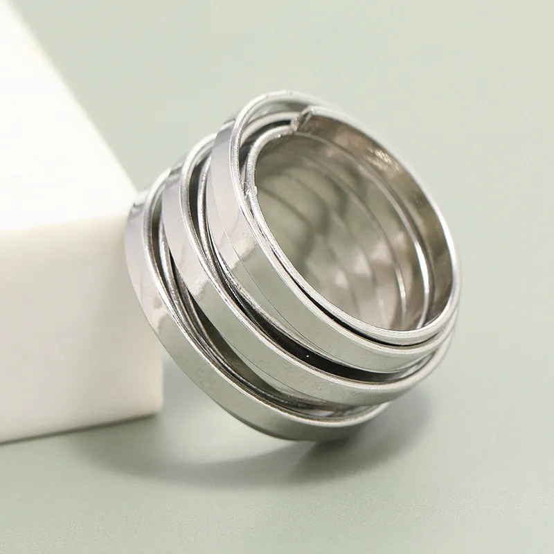 Women Girls Rings Jewelry Accessories Multi layer Wide Medium-Sized ring set gold color rings stainless steel ring tibetan silver rings signet ring finger watch ring finger ring gold color ring chain ring half face ring amethyst zirconia ring silver ring opening ring fidget spinner ring sparkling heart ring tungsten ring adjustable rings zircon crystal ring wedding rings moissanite diamond ring color change ring wedding ring ceramic ring animal ring
